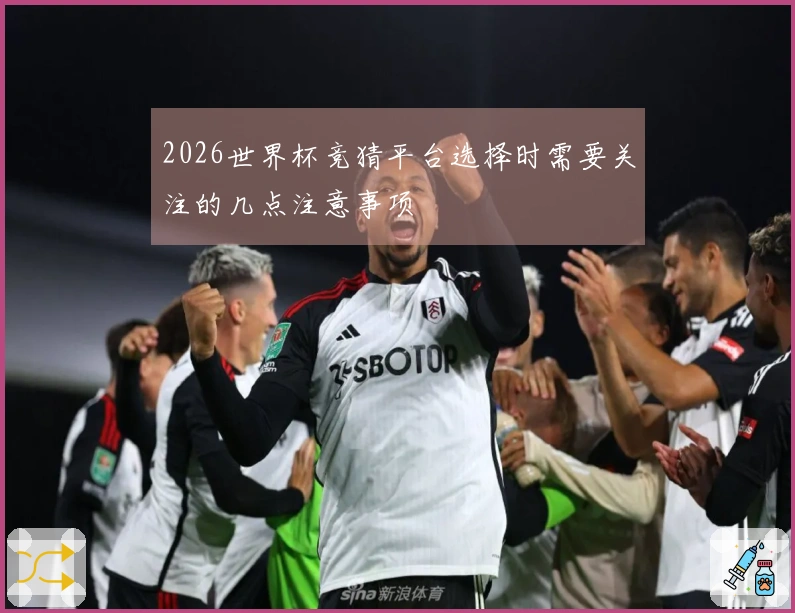 2026世界杯竞猜平台选择时需要关注的几点注意事项